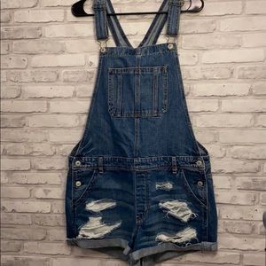 American Eagle jean overalls size L